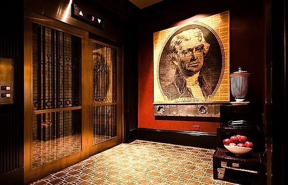 Presidential and famous piece of art of President Jefferson that is displayed on one of our guestroom floors. Fresh apples are also available for our guest each day.